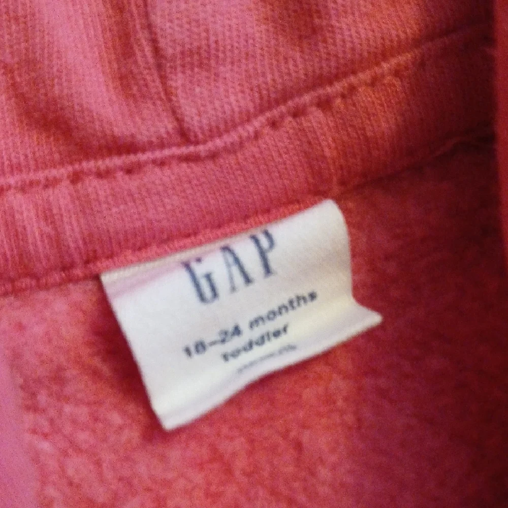 GAP Kids Vibrant Pink Light Fleeced Hoodie 18-24 mos‎